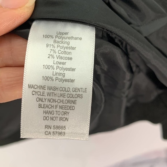 NWT | Halogen Black Asymmetric‎ Zip Mix Media Faux Leather Moto Coat Jacket - Picture 9 of 9